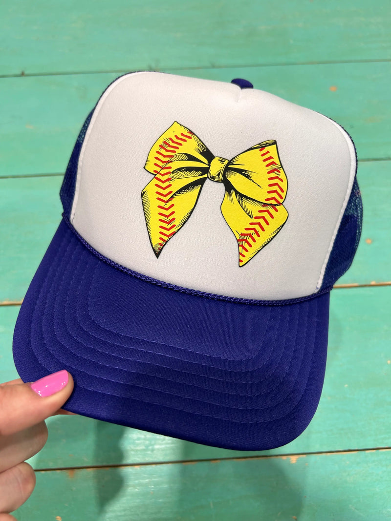 Softball Bow Trucker Hat - BIG FRENCHIES