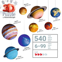 Solar System 540 Piece 3D Jigsaw Puzzle Ravensburger