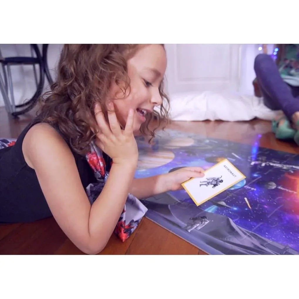 Solar System Spy 48 Piece Floor Jigsaw Puzzle with Flashcards & Magnifying Glass - BIG FRENCHIES