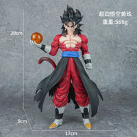 Son Goku Anime Figurine, Dragon Ball GT Super Saiyan 4 Action Figures, Standing Holding Dragon Ball 30 cm