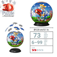 Sonic the Hedgehog Ball 73 Piece 3D Jigsaw Puzzle Ravensburger