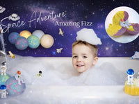 EvolutionUSA 6pc Space Bath Bombs for Boys & Girls, 6 Planet Bath Balls with Toy Hidden Inside, Organic Hypoallerganic Childrens Bathbombs, Cosmic Fun Space Surprise, Gift Set Birthday, Christmas, Easter - BIG FRENCHIES
