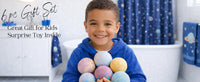 EvolutionUSA 6pc Space Bath Bombs for Boys & Girls, 6 Planet Bath Balls with Toy Hidden Inside, Organic Hypoallerganic Childrens Bathbombs, Cosmic Fun Space Surprise, Gift Set Birthday, Christmas, Easter - BIG FRENCHIES