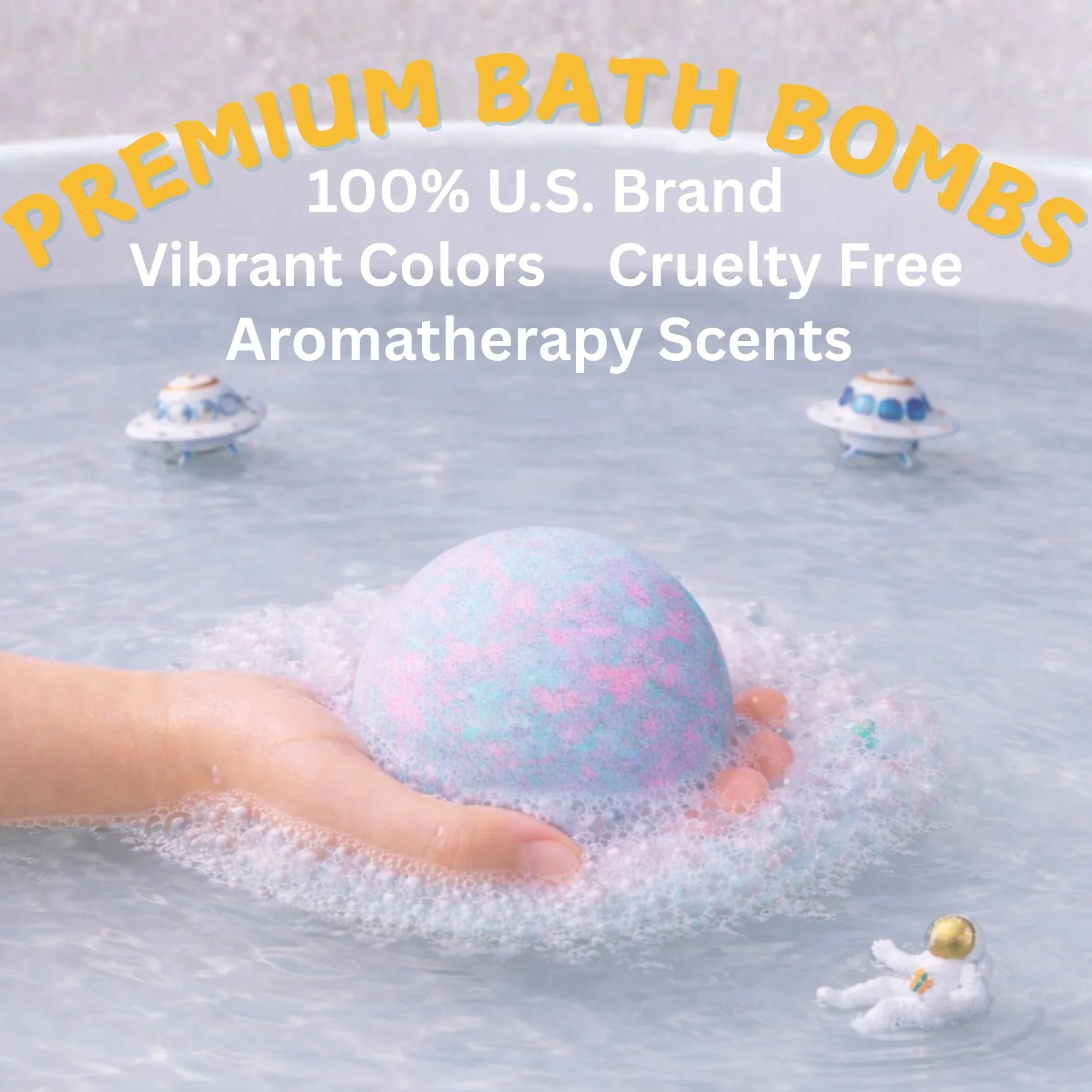 EvolutionUSA 6pc Space Bath Bombs for Boys & Girls, 6 Planet Bath Balls with Toy Hidden Inside, Organic Hypoallerganic Childrens Bathbombs, Cosmic Fun Space Surprise, Gift Set Birthday, Christmas, Easter - BIG FRENCHIES