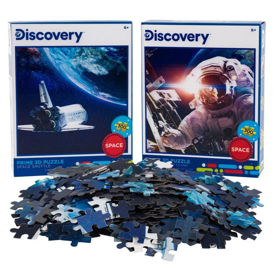 Space Shuttle & Astronaut Set of 2 300 Piece Lenticular Jigsaw Puzzles Prime 3D - BIG FRENCHIES