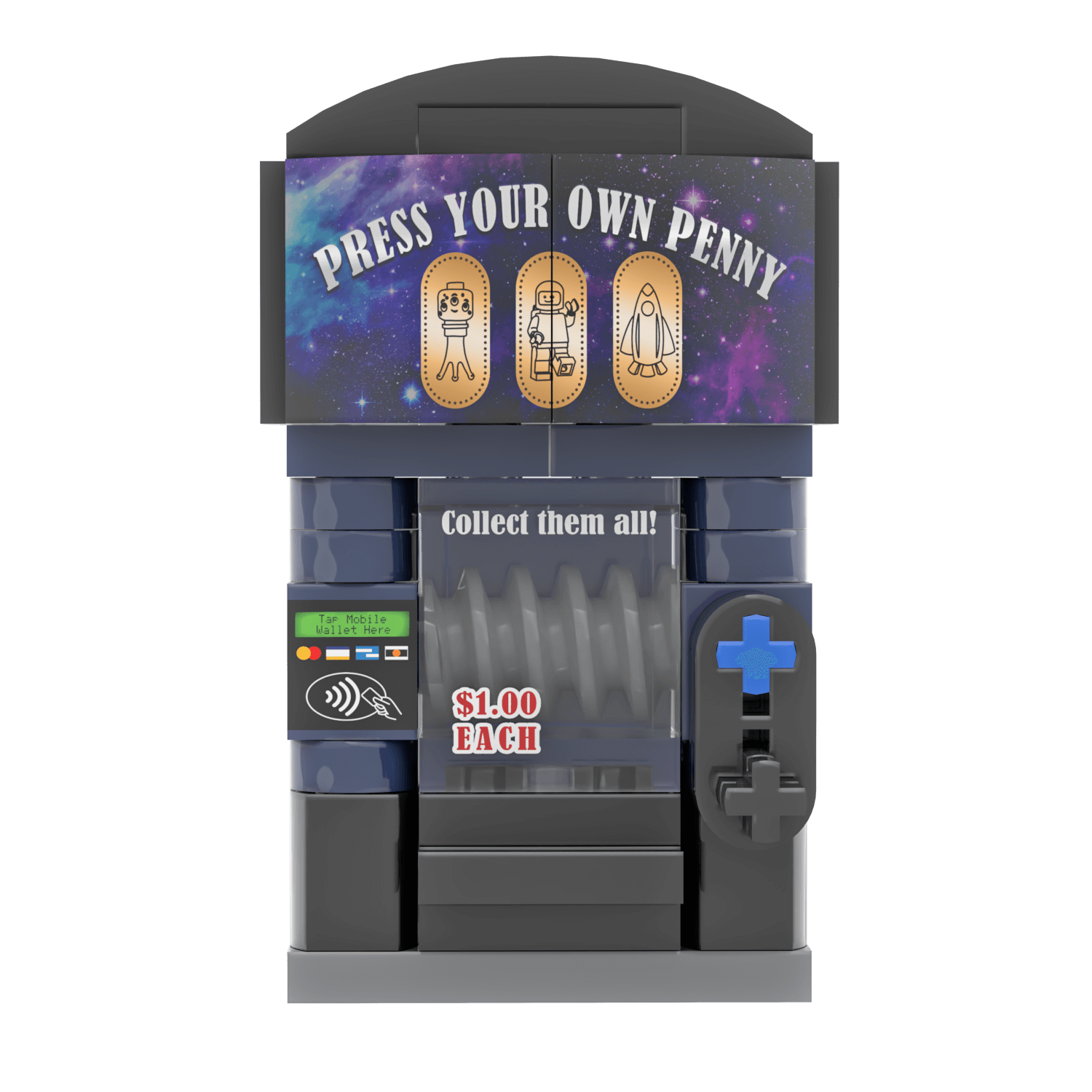 Penny Press - Space Themed - Custom Printed Set - Made Using LEGO® Parts