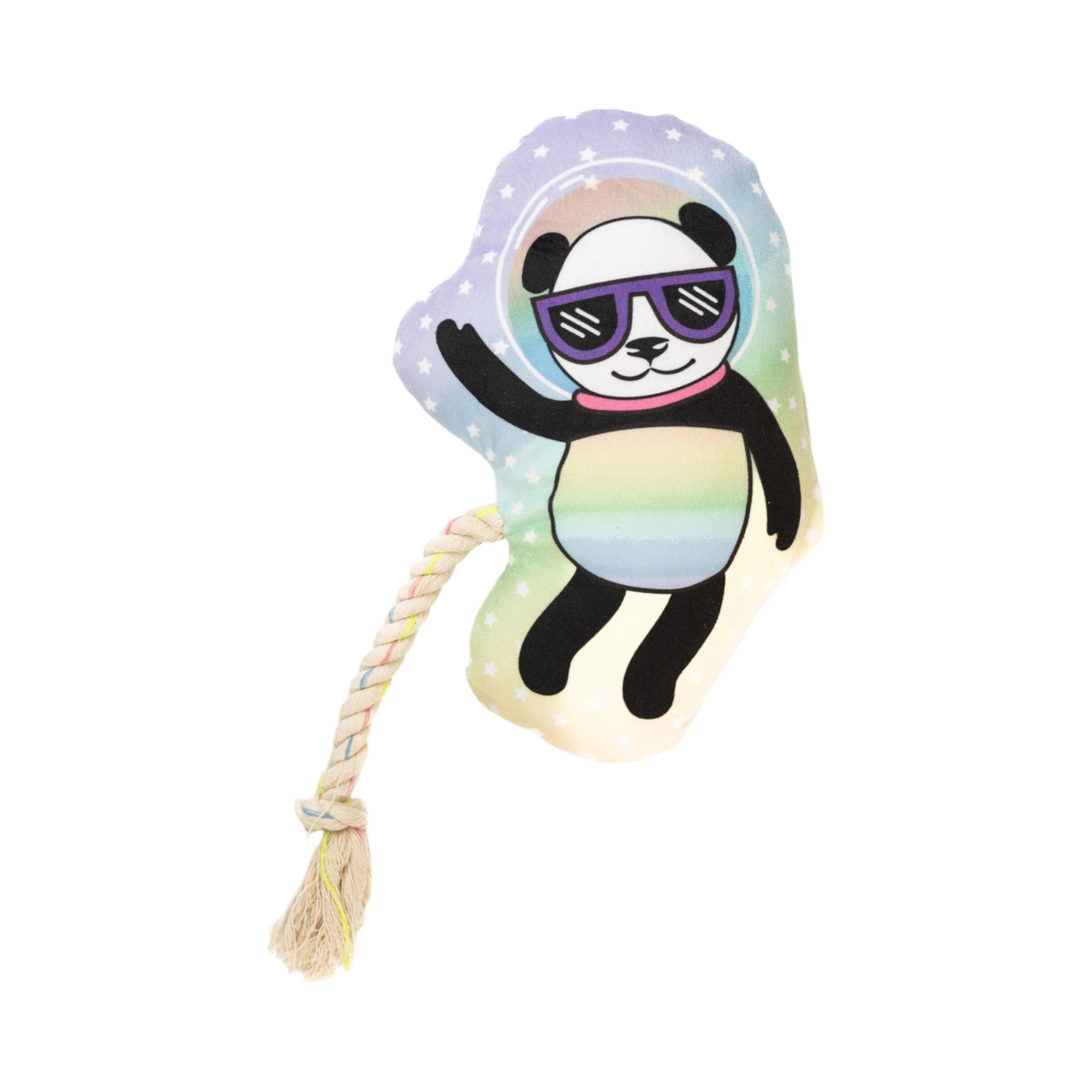 Space Panda Plush Dog Toy – with Squeaker & Crinkle Paper for Fun Play - BIG FRENCHIES