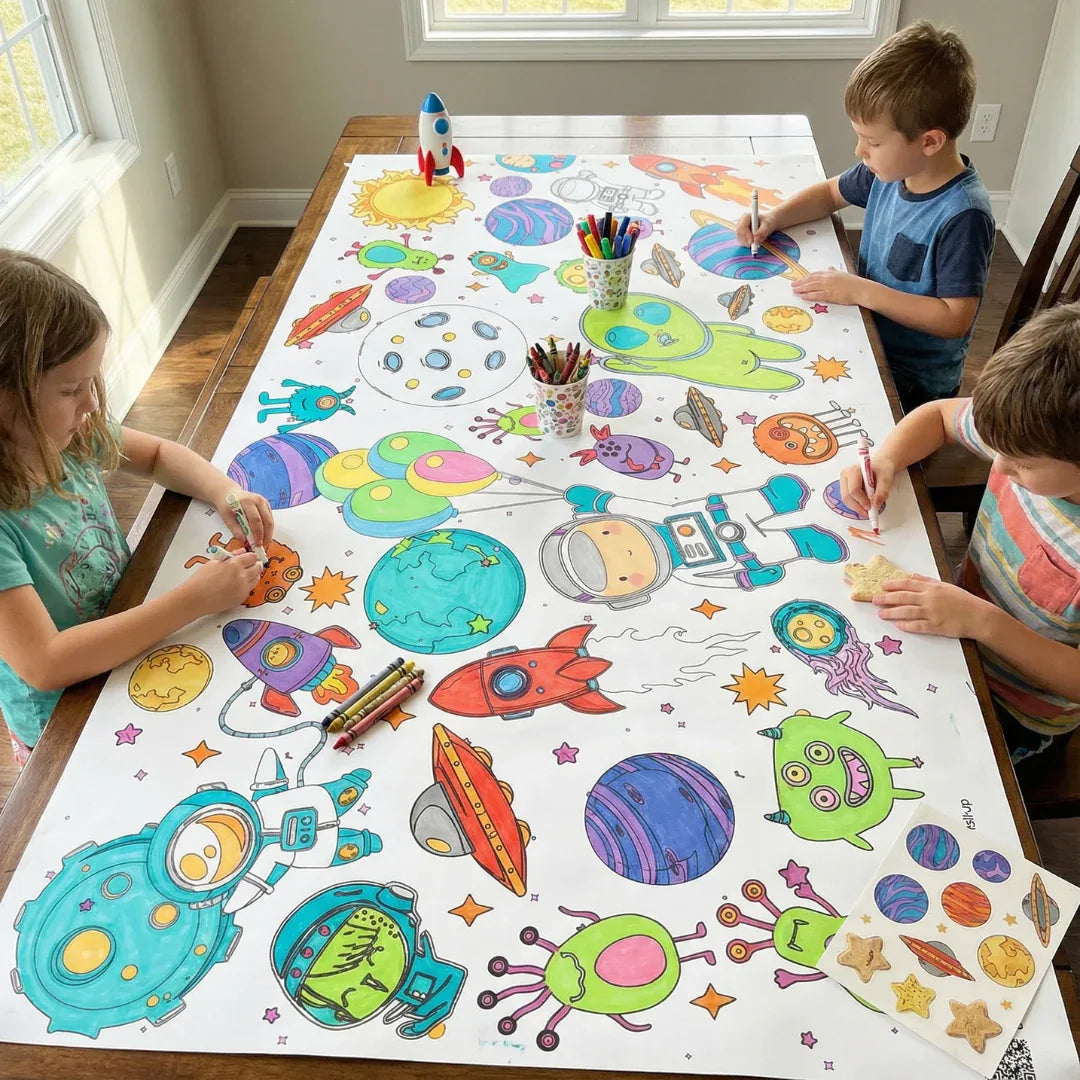 Space Coloring Tablecloth - BIG FRENCHIES
