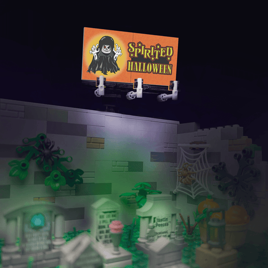 "Spirted Halloween" Store Billboard  - Halloween - Custom Printed - Made Using LEGO ® Parts