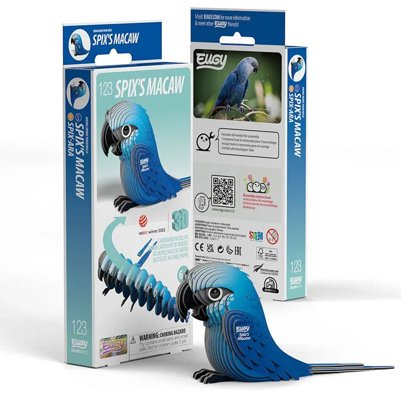 Spix's Macaw 3D Cardboard Model Kit Eugy - BIG FRENCHIES