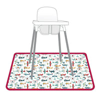 Retro Airplanes Splash Mat - A Waterproof Catch-All for Highchair Spills and More! - BIG FRENCHIES