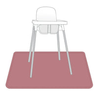 Solid Blush Minimalist Splash Mat - A Waterproof Catch-All for Highchair Spills and More! - BIG FRENCHIES