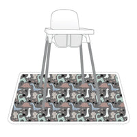 Dinosaur Drawing Splash Mat - A Waterproof Catch-All for Highchair Spills and More! - BIG FRENCHIES