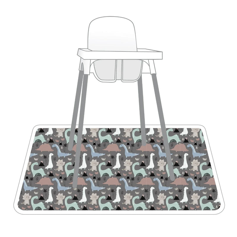 Dinosaur Drawing Splash Mat - A Waterproof Catch-All for Highchair Spills and More! - BIG FRENCHIES