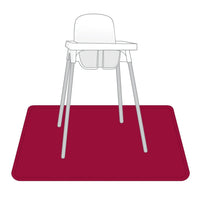Solid Cranberry Minimalist Splash Mat - A Waterproof Catch-All for Highchair Spills and More! - BIG FRENCHIES