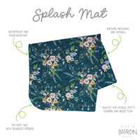 Boho Floral Splash Mat - A Waterproof Catch-All for Highchair Spills and More! - BIG FRENCHIES