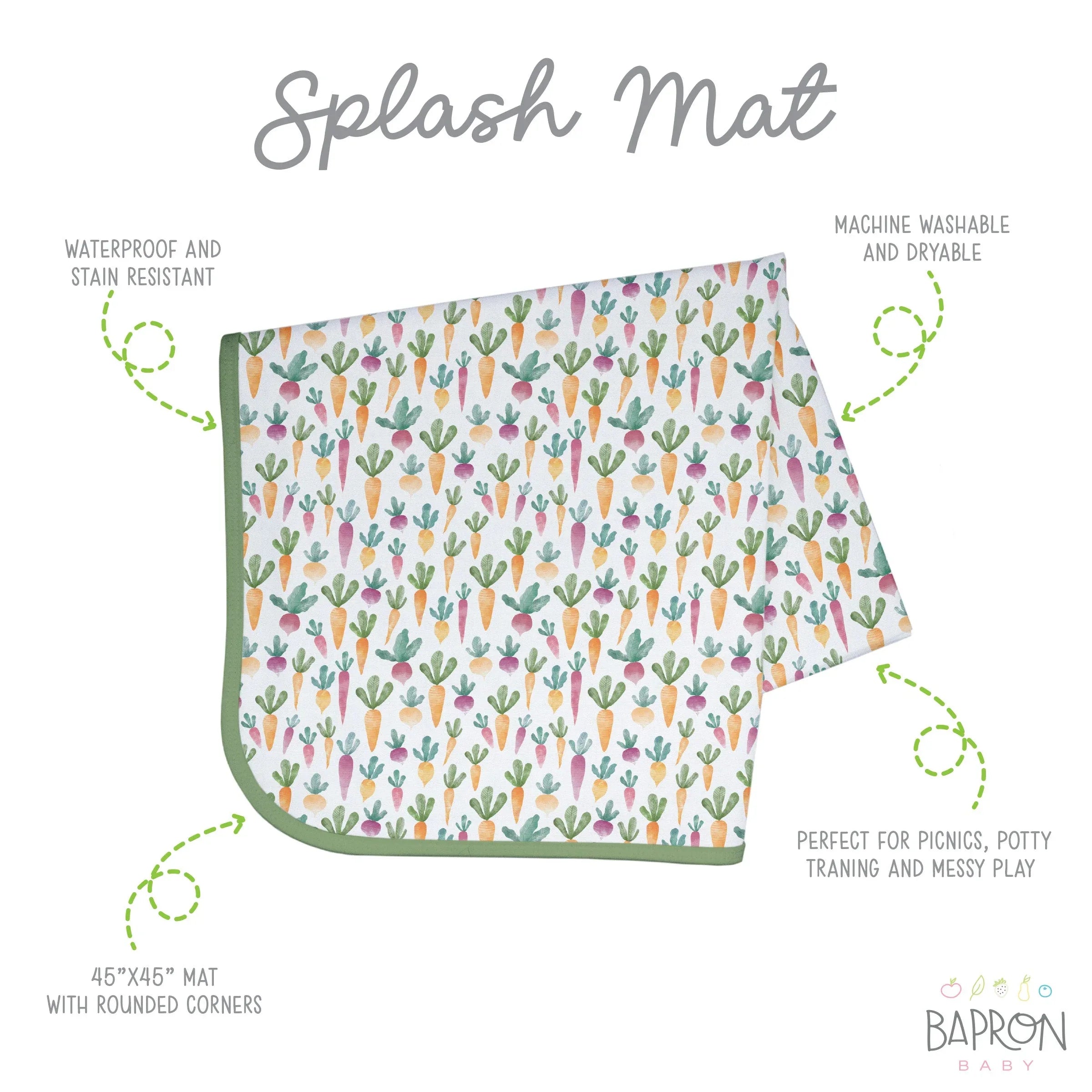 Farm Produce Splash Mat - A Waterproof Catch-All for Highchair Spills and More! - BIG FRENCHIES