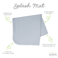Solid Light Gray Minimalist Splash Mat - A Waterproof Catch-All for Highchair Spills and More!