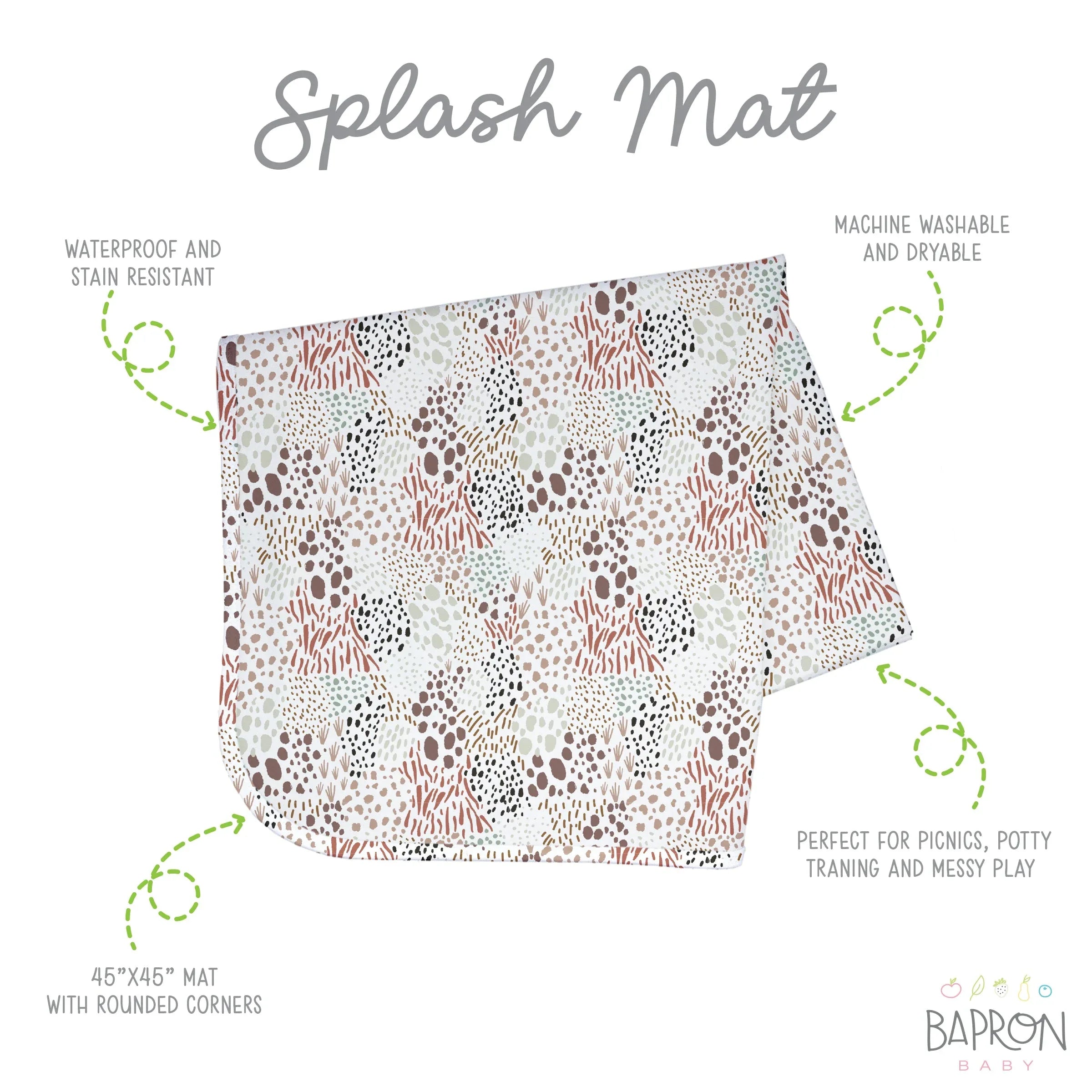 Wild Splash Mat - A Waterproof Catch-All for Highchair Spills and More! - BIG FRENCHIES