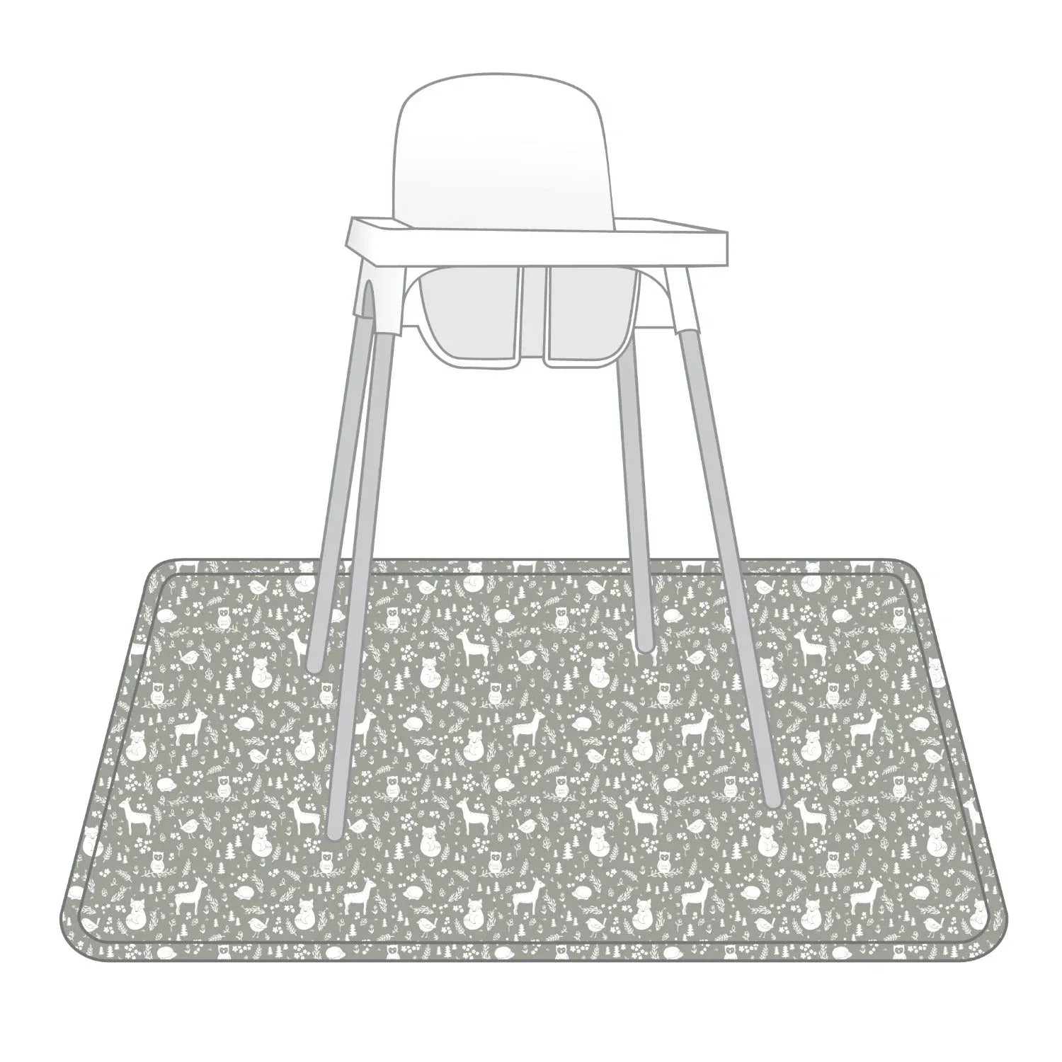 Forest Friends Splash Mat - A Waterproof Catch-All for Highchair Spills and More! - BIG FRENCHIES