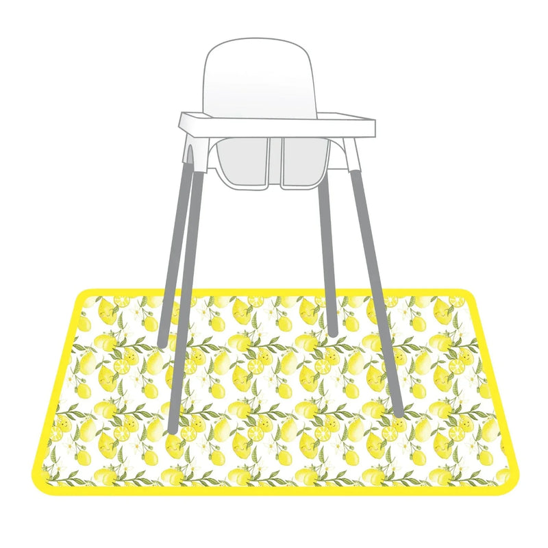 Fresh Lemon Splash Mat - A Waterproof Catch-All for Highchair Spills and More! - BIG FRENCHIES