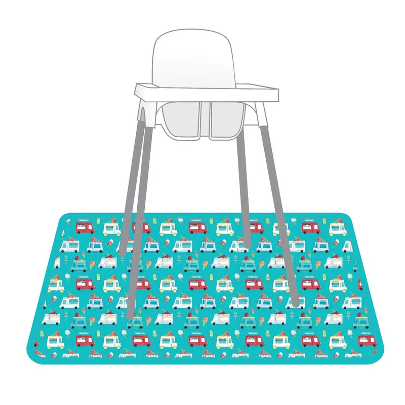 Ice Cream Truck Splash Mat - A Waterproof Catch-All for Highchair Spills and More! - BIG FRENCHIES