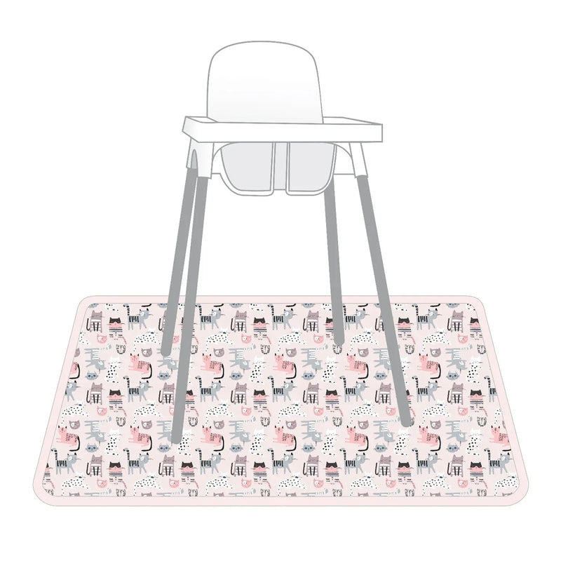 Kitty Splash Mat - A Waterproof Catch-All for Highchair Spills and More! - BIG FRENCHIES