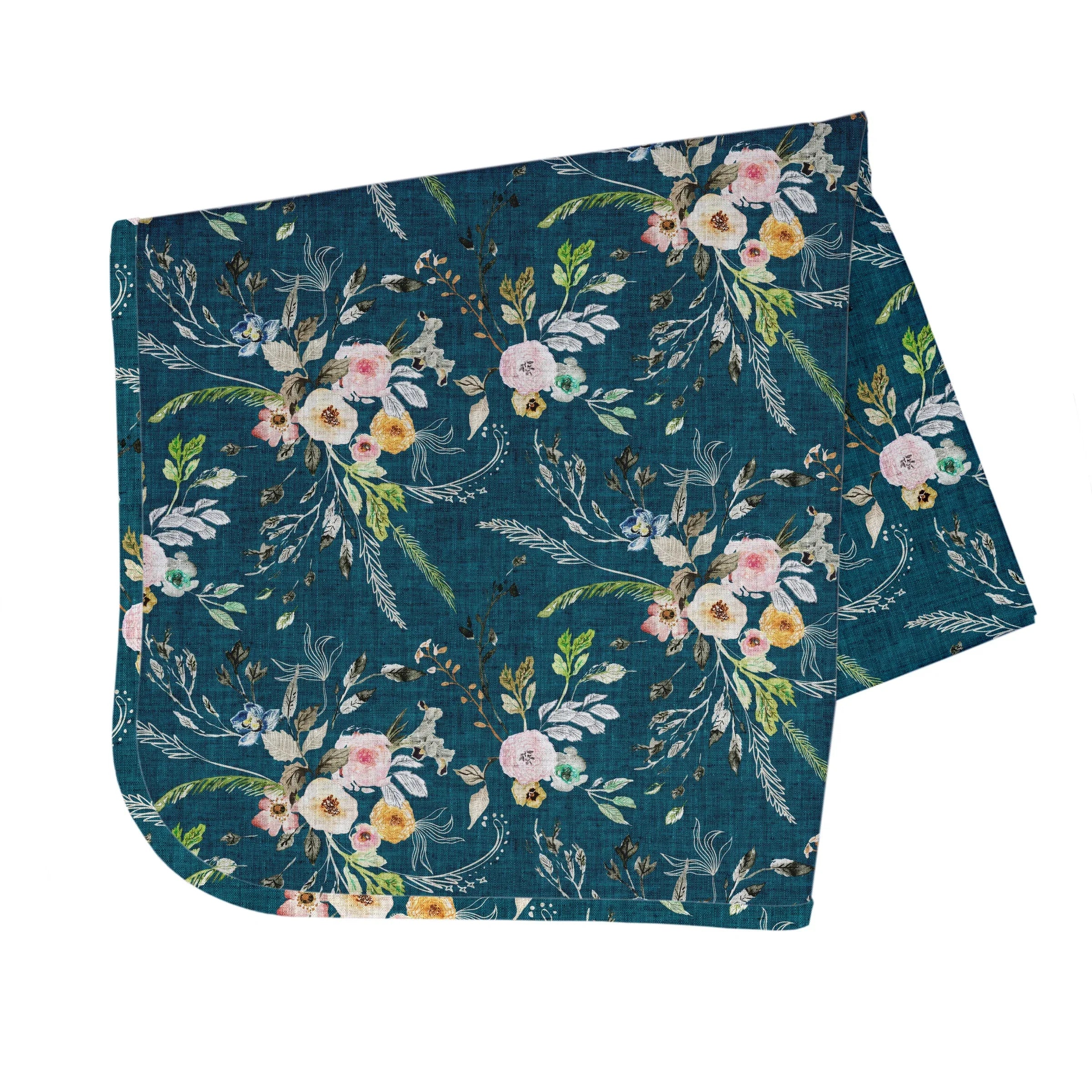 Boho Floral Splash Mat - A Waterproof Catch-All for Highchair Spills and More! - BIG FRENCHIES