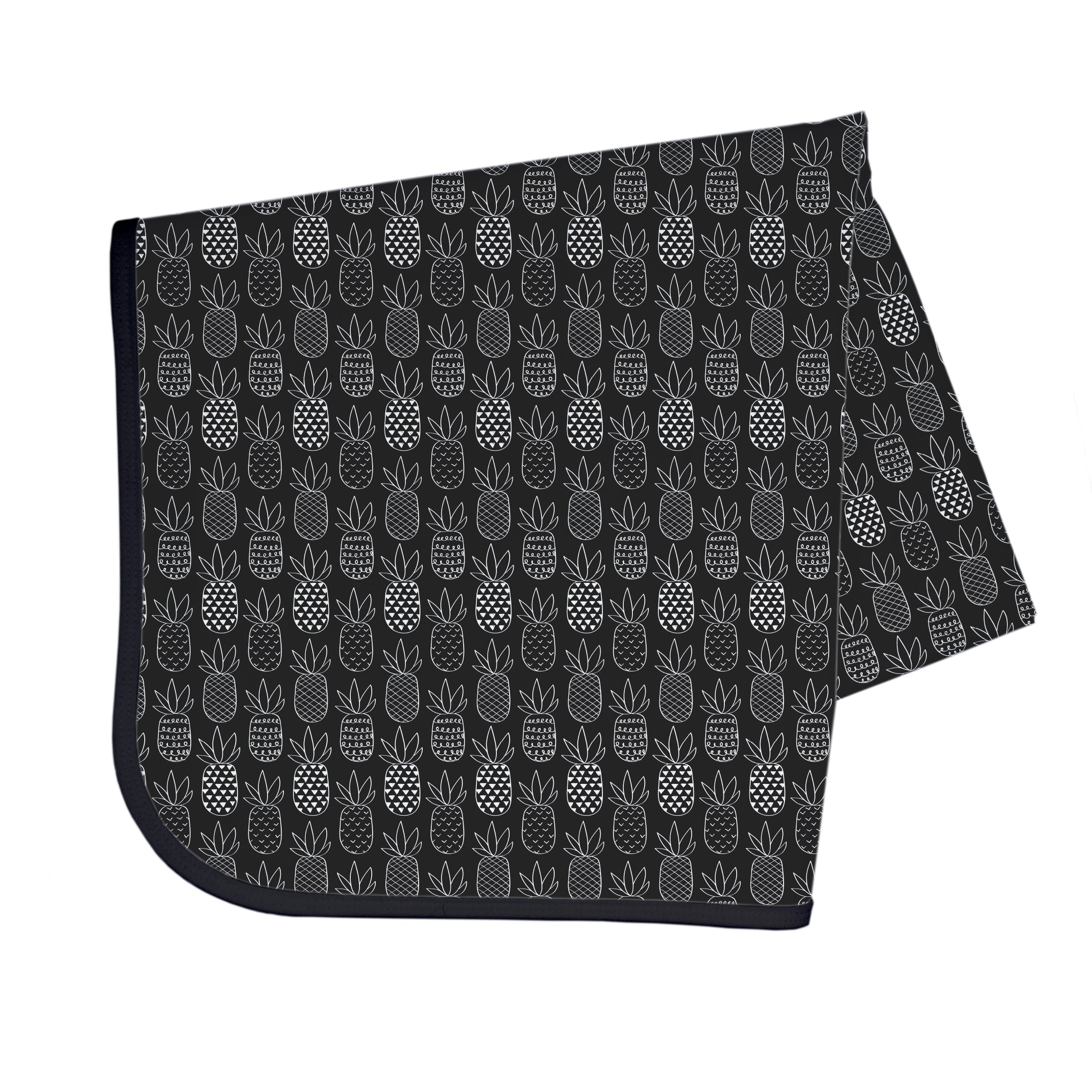 Pineapple Monochrome Splash Mat - A Waterproof Catch-All for Highchair Spills and More!