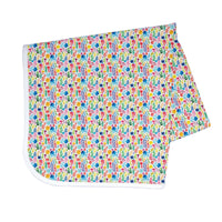 Rainbow Watercolor Floral Splash Mat - A Waterproof Catch-All for Highchair Spills and More! - BIG FRENCHIES