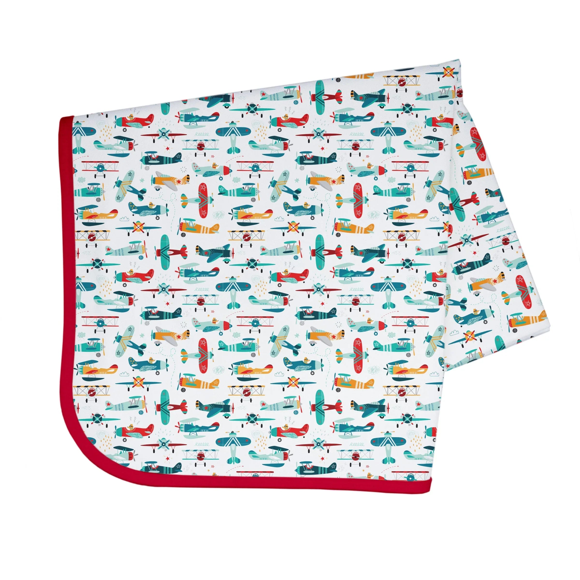 Retro Airplanes Splash Mat - A Waterproof Catch-All for Highchair Spills and More! - BIG FRENCHIES