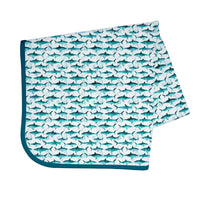 Shark Attack Splash Mat - A Waterproof Catch-All for Highchair Spills and More! - BIG FRENCHIES