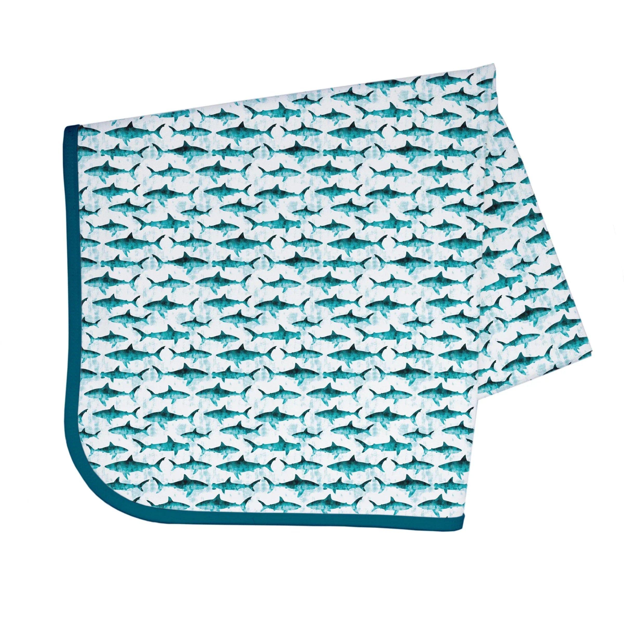 Shark Attack Splash Mat - A Waterproof Catch-All for Highchair Spills and More! - BIG FRENCHIES
