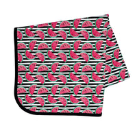 Summer Stripes - Watermelon - Splash Mat - A Waterproof Catch-All for Highchair Spills and More! - BIG FRENCHIES