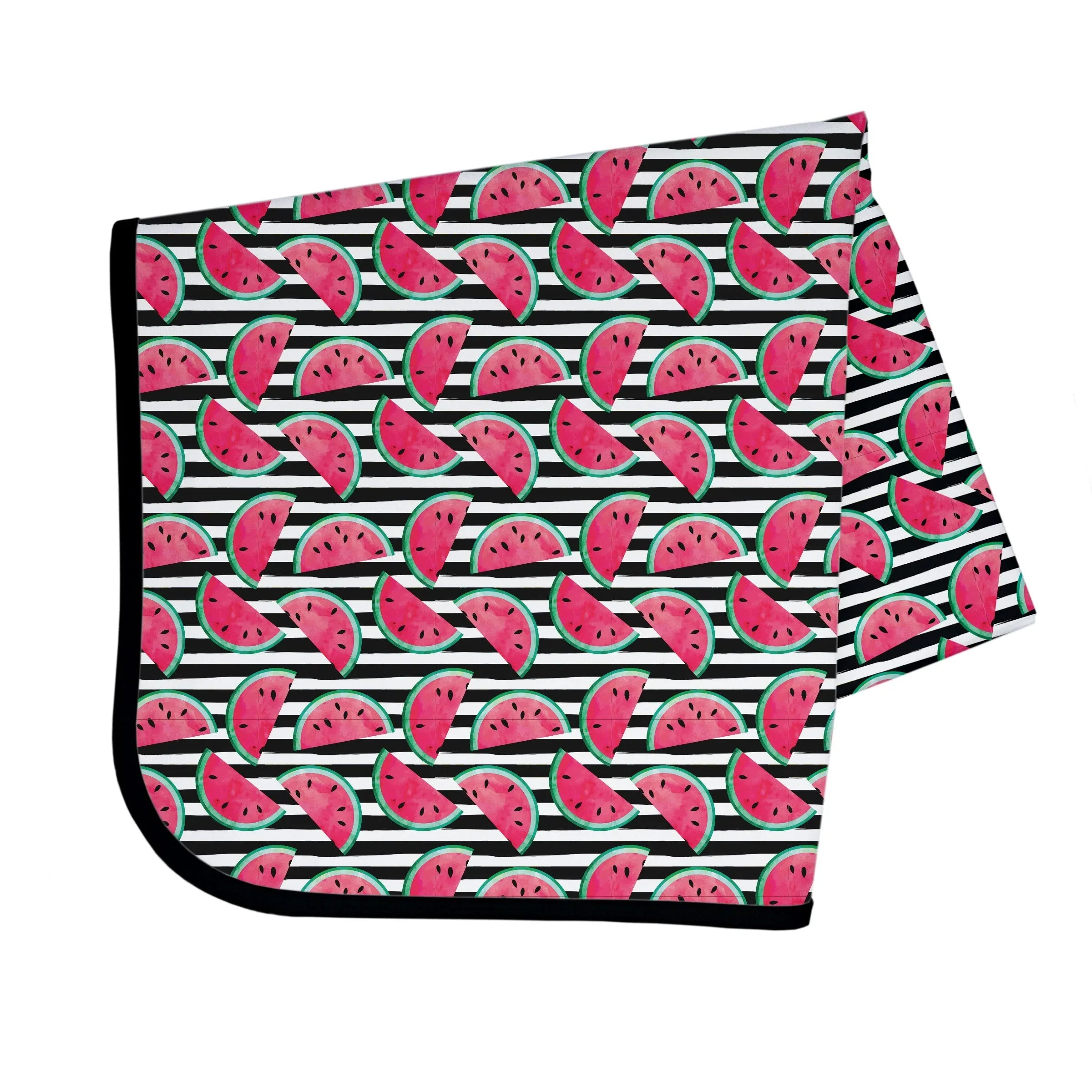 Summer Stripes - Watermelon - Splash Mat - A Waterproof Catch-All for Highchair Spills and More! - BIG FRENCHIES