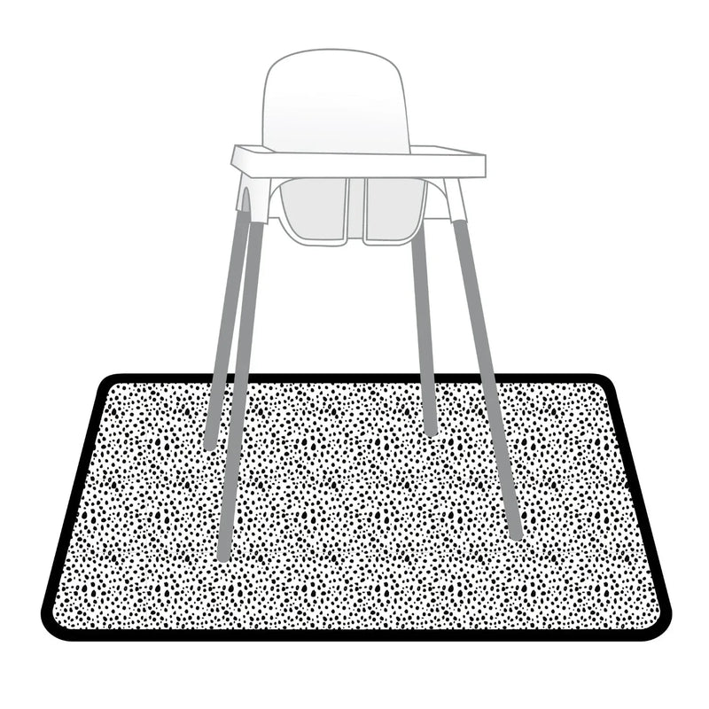 Organic Dot Splash Mat - A Waterproof Catch-All for Highchair Spills and More! - BIG FRENCHIES