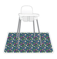 Organic Produce Splash Mat - A Waterproof Catch-All for Highchair Spills and More!