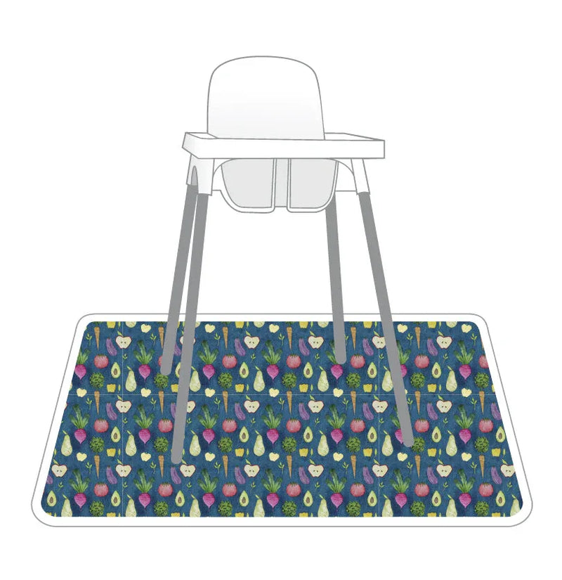 Organic Produce Splash Mat - A Waterproof Catch-All for Highchair Spills and More! - BIG FRENCHIES