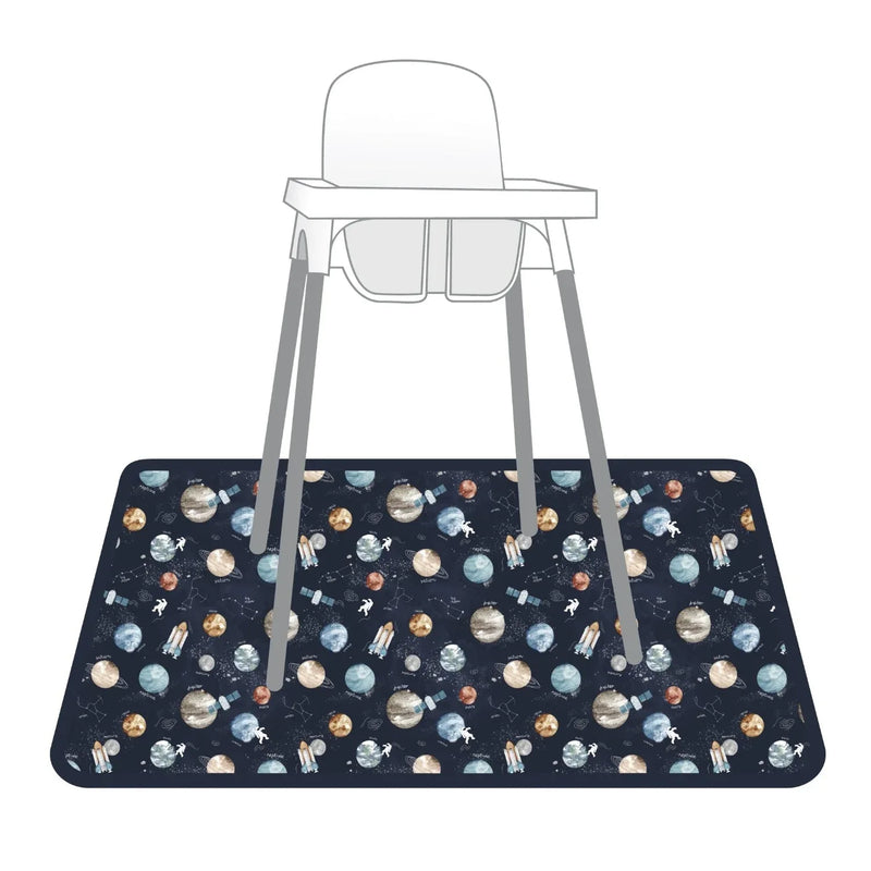 Outer Space Splash Mat - A Waterproof Catch-All for Highchair Spills and More! - BIG FRENCHIES