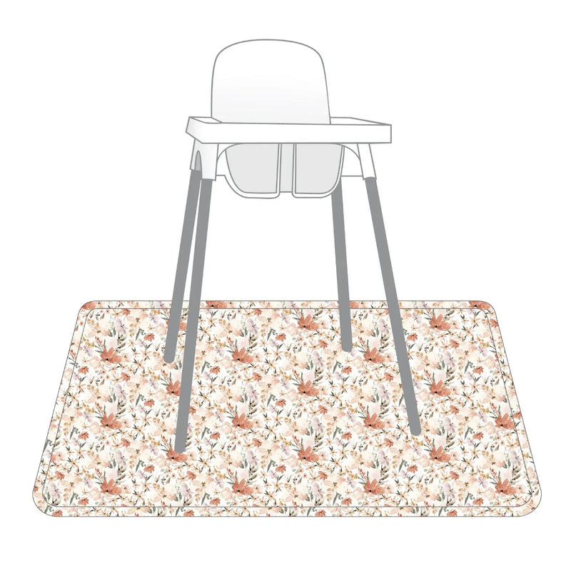 Peachy Dreams Splash Mat - A Waterproof Catch-All for Highchair Spills - BIG FRENCHIES