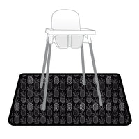 Pineapple Monochrome Splash Mat - A Waterproof Catch-All for Highchair Spills and More!