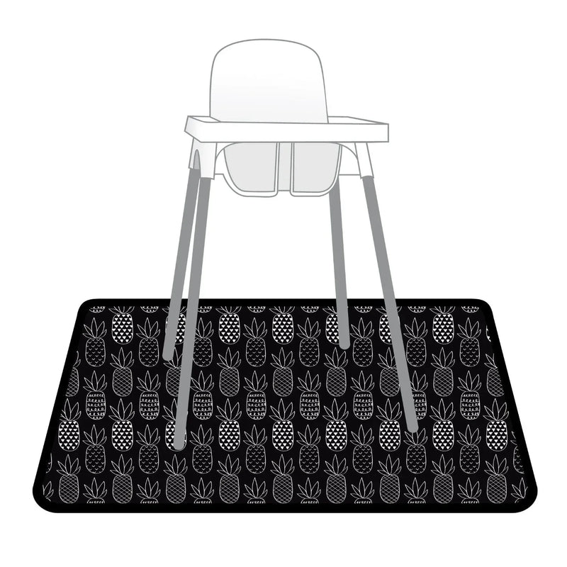 Pineapple Monochrome Splash Mat - A Waterproof Catch-All for Highchair Spills and More! - BIG FRENCHIES