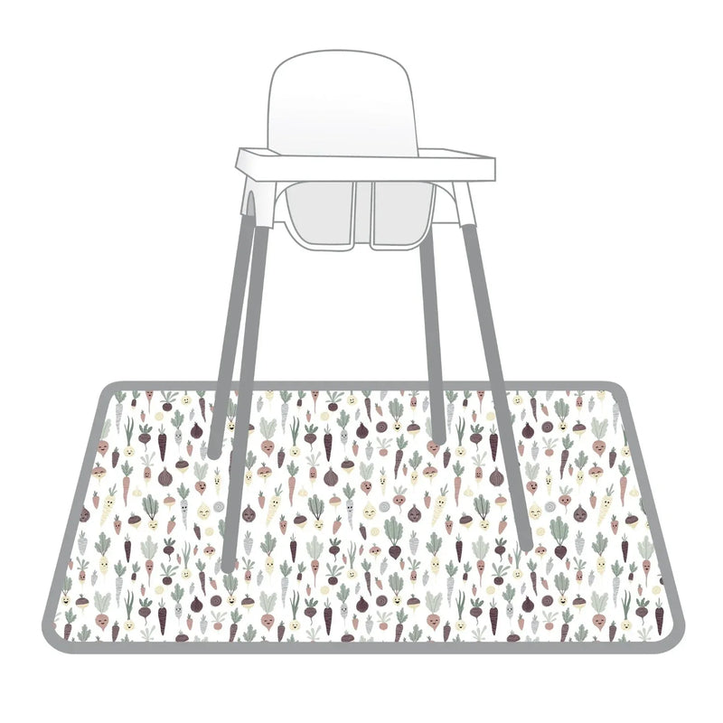 Root Veggies Splash Mat - A Waterproof Catch-All for Highchair Spills and More! - BIG FRENCHIES