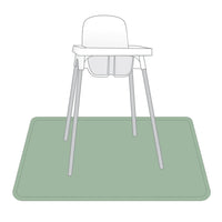 Solid Sage Minimalist Splash Mat - A Waterproof Catch-All for Highchair Spills and More! - BIG FRENCHIES