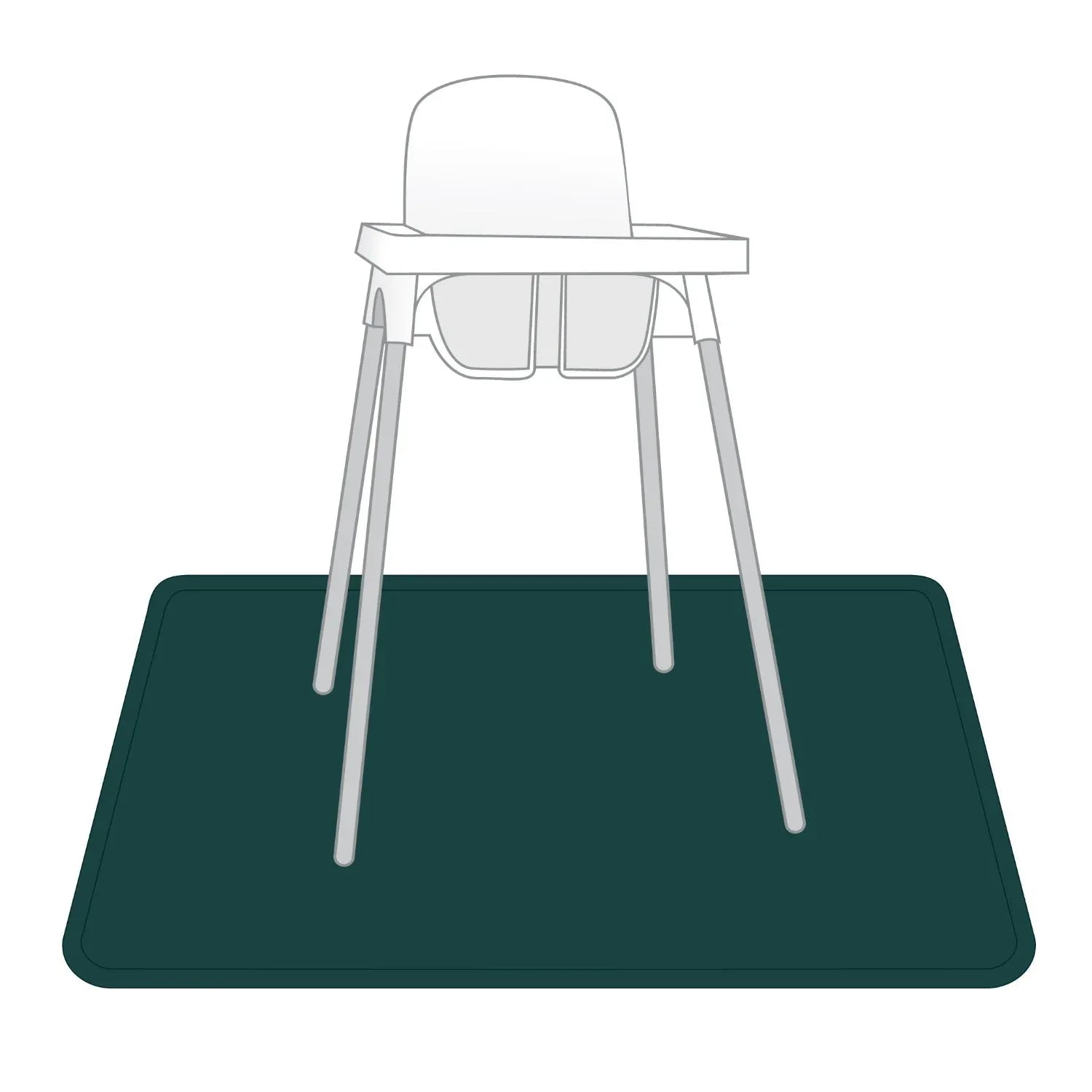 Solid Pine Minimalist Splash Mat - A Waterproof Catch-All for Highchair Spills and More! - BIG FRENCHIES