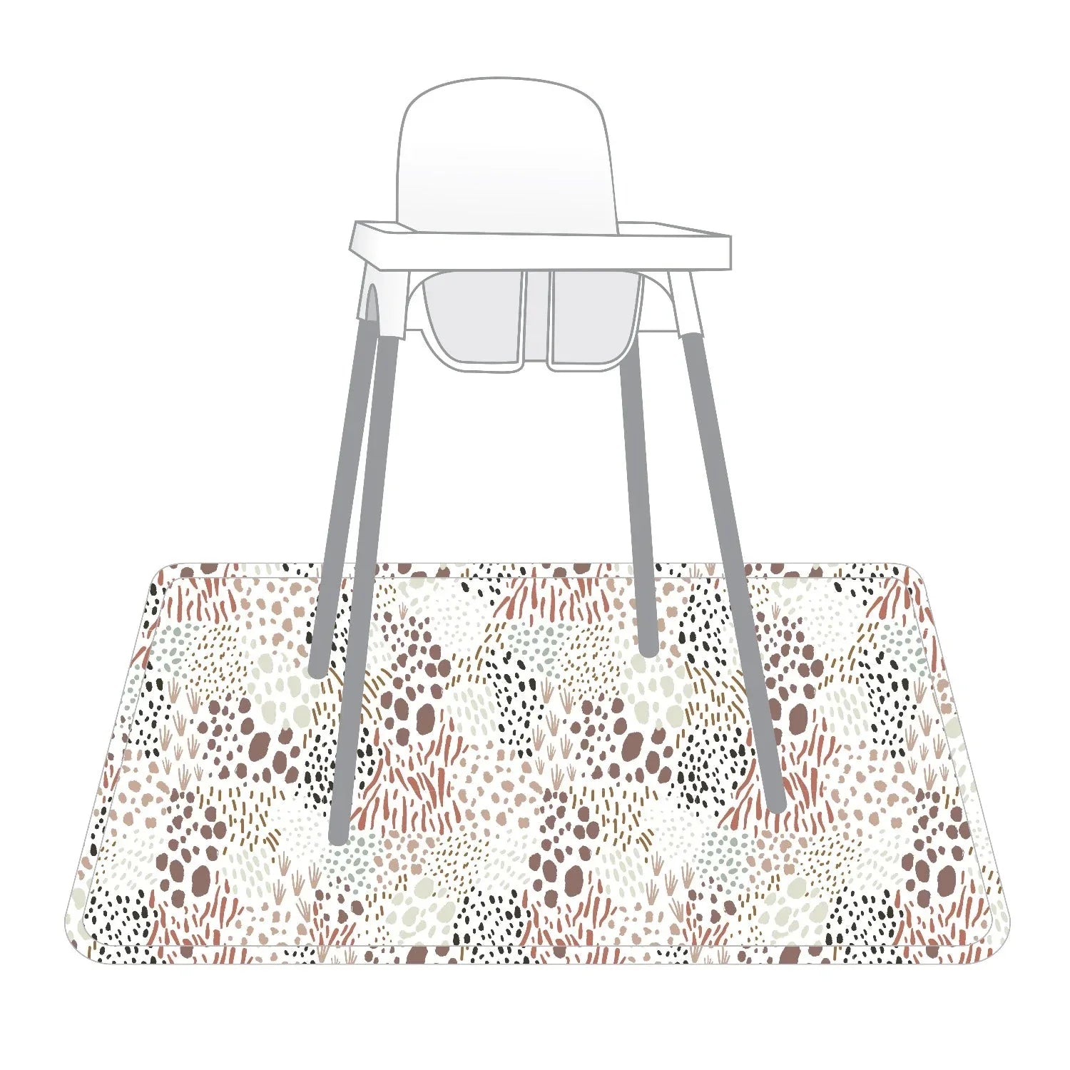 Wild Splash Mat - A Waterproof Catch-All for Highchair Spills and More! - BIG FRENCHIES