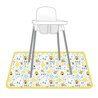Busy Bees Splash Mat - A Waterproof Catch-All for Highchair Spills and More!