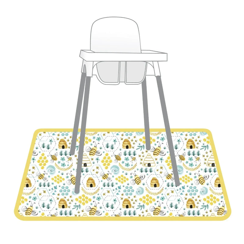 Busy Bees Splash Mat - A Waterproof Catch-All for Highchair Spills and More! - BIG FRENCHIES