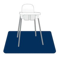 Solid Navy Minimalist Splash Mat - A Waterproof Catch-All for Highchair Spills and More! - BIG FRENCHIES