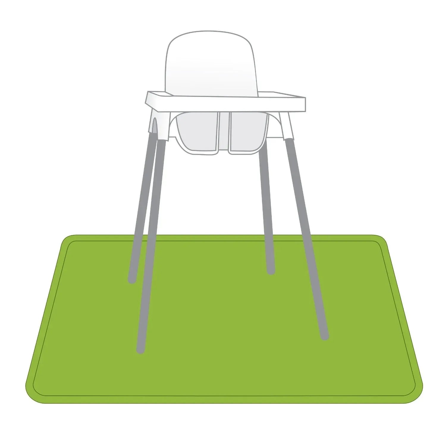 Solid Ribbit Minimalist Splash Mat - A Waterproof Catch-All for Highchair Spills and More! SALE - BIG FRENCHIES